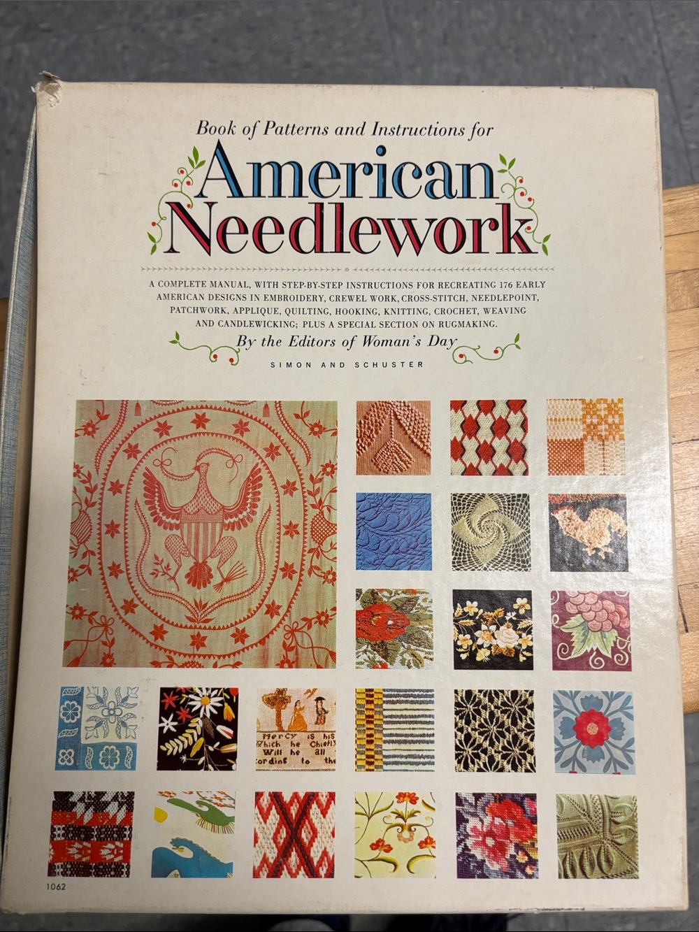 American Needlework Book - Cream and Red